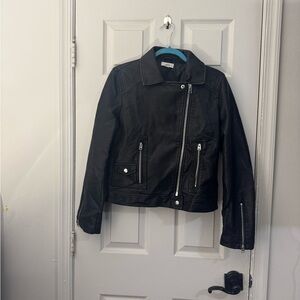 Topshop Black Leather Jacket